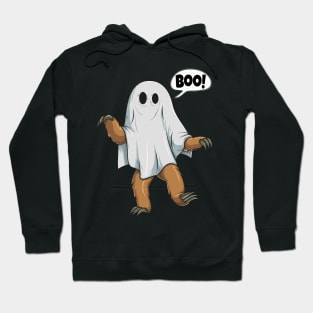 Funny Halloween Sloth Ghost Costume Cute Boo Jack O Lantern Hoodie